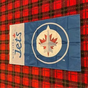Brand new Winnipeg Jets banner flag